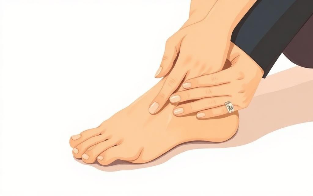 Ilustração médica representando como reduzir desconfortos nos pés
